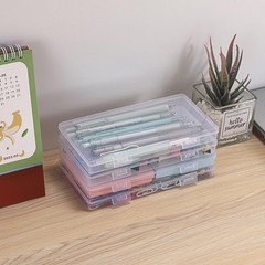 Hipiwe 2 Pack Plastic Cash Box Clear Currency Tray 2 Pack, Transparent