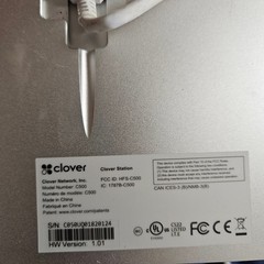 Clover POS Station C500 Terminal P550 Receipt Printer H500 Hub Parts Untested