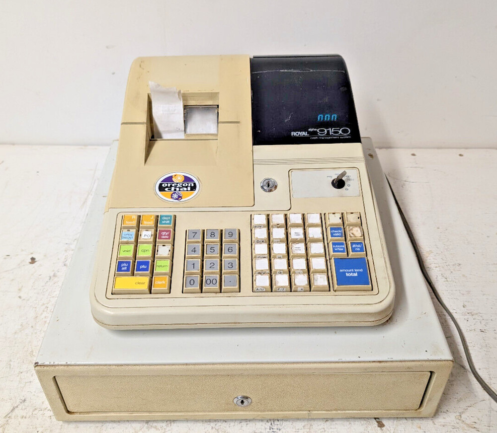 Royal Alpha 9150 Cash Register, One Key Included, No Drawer Key