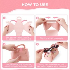 Money Pull Box Cash Surprise Ribbon Leather Mini Bag 30 Transparent Bags Pink