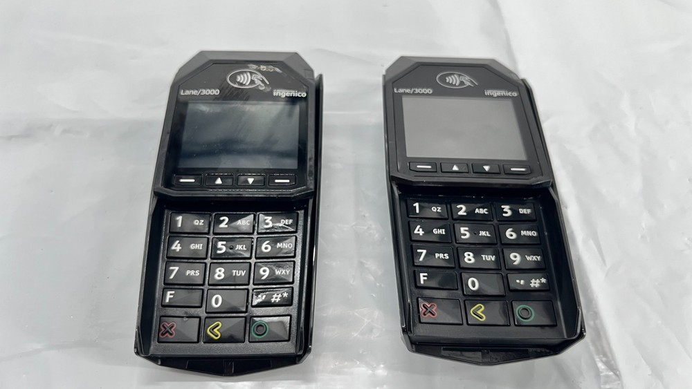 Lot of 2 Ingenico Lane/3000 Credit Card Machine Terminal, PRD30310878A