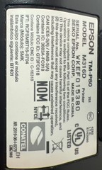 LOT OF 4 EPSON TM-P80 MODEL M316B(2) & M316D(2) THERMAL PRINTERs – UNTESTED