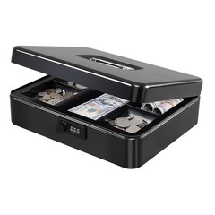Elegant X-Large Metal Cash Box with Combination Lock – Secure & Portable