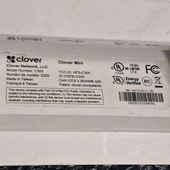 Clover Mini Wi-Fi C305 Point of Sale System POS Credit Card Terminal No Cord