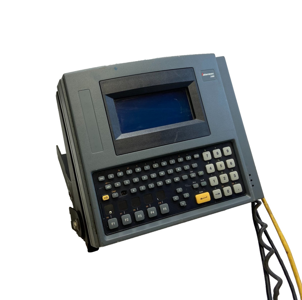 INTERMEC 2480 Black & Gray Wired LCD Display Data Terminal Barcode Scanner