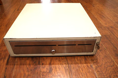 Used M-S Cash Drawer EP-127 Cash Drawer- Dut’s Deals- Dings when opened.