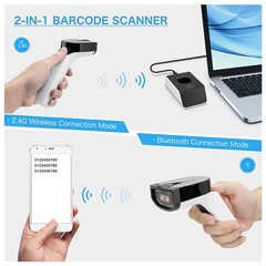 Bluetooth Wireless 1D Barcode Scanner Hands Free CCD Reader Stand DS5000