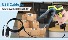 3M USB Power Cable for Zebra DS3678-SR DS3678-ER LI3678 LI3608 CBA-U42-S07PAR