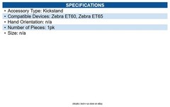 Zebra XBK-ET6X-KCKSTD-01 Kickstand with Hand Strap – Adjustable – Black – 1