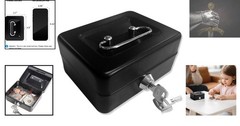 Compact X-Small Cash and Coin Box with Key Lock – Ideal Gift Packaging Included