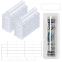 100 Pieces Clear Plastic Lip Balm Pouches Money Card Holder Money Cash Pouche…