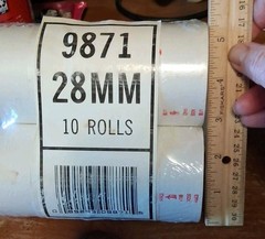 2 Sets Of 10 Pack Vintage Cash Register Paper No. 9871 28mm 1 Inch. Couple Stain