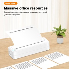 A4 Portable Paper Printer Thermal Printing Wireless Compatible with Android C5P8