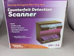 Counterfeit Cash Scanner Fraud Fighter UVeritech UV-16 Ultraviolet Detection