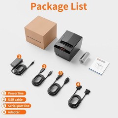 Rongta Thermal Receipt Printer, 80mm High-Speed POS Printer with Auto Cutter,…