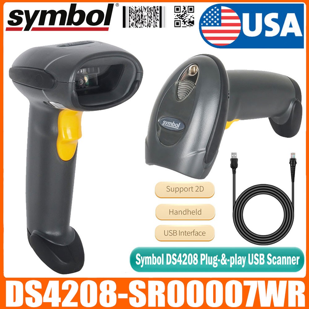 Symbol DS4208-SR00007WR 2D Handheld Barcode Scanner USB 1D/2D/PDF417 POS Retail