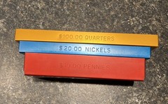MMF Rolled Coin Aluminum Trays Quarter, nickel, penny 3 total