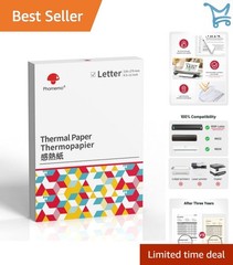 Thermal Printer Paper 8.5×11 Inch 100 Sheets Matte Fade Resistant for Portabl…