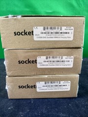 Lot of 3:DuraSled DS840 &Charging Dock Barcode Scanner CX3598-2249 NO IPOD/PHONE