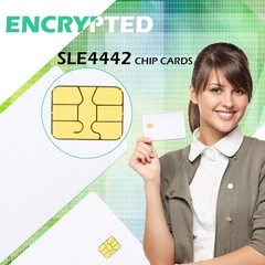 10 Pack SLE4442 Chip Blank Credit Cards with 2 Track Magnetic 10pack, white