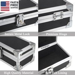 Cash Box with Lock, Aluminium Alloy Money Box for Cash Lockable Money Storage Bo