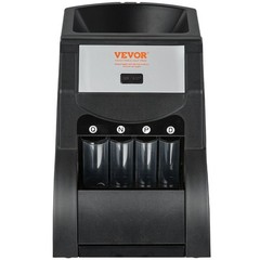 VEVOR USD Coin Sorter Coin Counter Wrapper and Roller 230 Coins/min 4 Coin Tubes