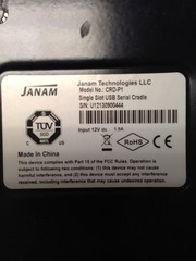 JANAM XM66 – XM66W-LPGFBRJ0 Wireless Barcode Scanner w/Base Charger CRD-P1 WORKS