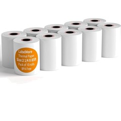 1/4″ Thermal Paper Tape 85′ Receipt Rolls 10 Count