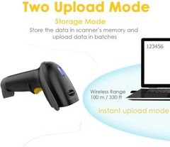 NADAMOO Wireless Barcode Scanner 328 Feet BUR3003 433MHz USB Receiver for Store
