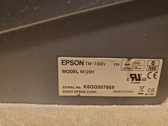 Epson TM-T88IV M129H Thermal POS Paper Receipt Printer with AC Power Pack & Cord