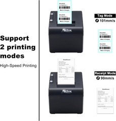 Thermal Label and Receipt Printer USB+Bluetooth Connection Suitable for stores
