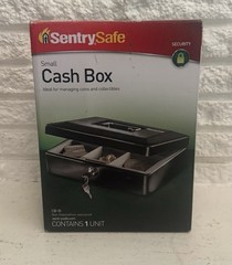 SentrySafe CB-10 Cash Box Key Lock Metal 10”x 7.5”x 3.5 inches w/ Removable Tray