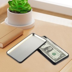 MC MEICHUANG 4 PCS Black Metal Cash Box Money Saving 6.7″L x 3.5″W,