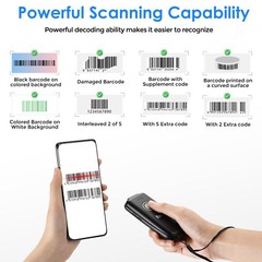Eyoyo 2D Wireless Bluetooth Barcode Scanner Inventory Reader for Android iOS PC