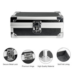 Lockable Cash Box 6.9 inches (L) x 3.3 (W) x 2.9 (H), Silver