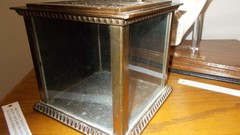 NCR NATIONAL BRASS AND BRONZE GLASS RECEIPT CASH BOX W KEY WORKING