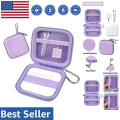 Water-Resistant Portable Chip Card Reader Case with Removable Carabiner – Purple