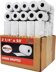 (10 Pack x 3) 2 1/4 X 50 Thermal Paper (30 Rolls) for Verifone Vx520, Ingenico I