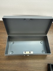 VINTAGE Metal Cash Box Steelmaster Removable Tray 10”x3”x4.5” USA No Key