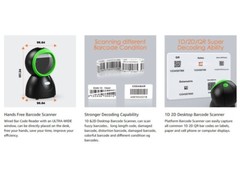 1D/2D/QR Desktop Barcode Scanner USB Hand-free 3Moudles Auto Code Reader POS PC