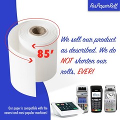 2 1/4″ x 85′ First Data FD130 FD50 FD55 FD100Ti Thermal Paper 50 Rolls !!!