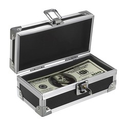 Cash Box with Lock, Aluminium Alloy Money Box for Cash Lockable Money Storage Bo
