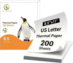 Fold Version Thermal Printer Paper 8.5 X 11 In Compatible Portable Printer M08F