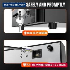 Tera 16 inch Auto Open Cash Drawer with Heavy Duty Insert Tray 5 Bill 8 Coin for