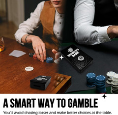 Winners Bank – Pocket Safe Cash Box for Gamblers with Key – Portable Metal Casin
