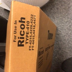 Box Of 4 Ricoh Type 410 Standard Yield Black Toner Cartridges