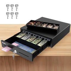 16″ Heavy Duty Cash Drawer Auto Open – 5 Bill/5 Coin, Emergency Switch, RJ11/12