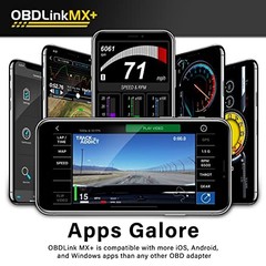 MX+ OBD2 Bluetooth Scanner for iPhone, Android, and Windows