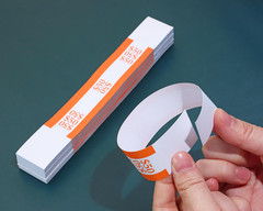 150Pcs Self Sealing Cash Currency Straps Money Paper Bands Bill Wrappers Tape fo