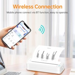 A4 Portable Paper Printer Thermal Printing Wireless Compatible with Android C5P8